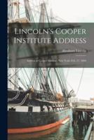 Lincoln's Cooper Institute Address
