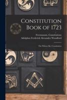 Constitution Book of 1723