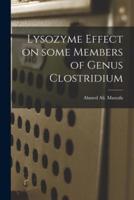 Lysozyme Effect on Some Members of Genus Clostridium