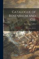 Catalogue of Rosenbaum and Co. : Fall Season, 1881-82.