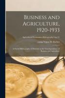 Business and Agriculture, 1920-1933