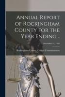 Annual Report of Rockingham County for the Year Ending ..; December 31, 1959