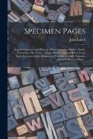 Specimen Pages [Microform]