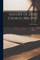History of Zion Church, 1816-1955