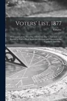 Voters' List, 1877 [microform] : Municipality of the Township of Usborne : Part 1, List of Persons Entitled to Vote at Both Municipal Elections and Elections to the Legislative Assembly .