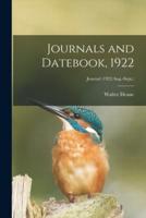 Journals and Datebook, 1922; Journal (1922:Aug.-Sept.)