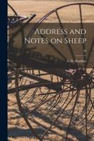 Address and Notes on Sheep; 30