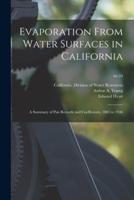 Evaporation From Water Surfaces in California
