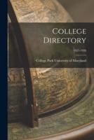 College Directory; 1927-1928