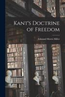 Kant's Doctrine of Freedom