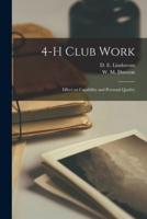 4-H Club Work