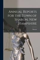 Annual Reports for the Town of Sharon, New Hampshire