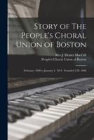 Story of The People's Choral Union of Boston