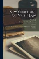 New York Non-Par Value Law