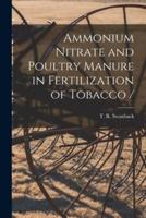 Ammonium Nitrate and Poultry Manure in Fertilization of Tobacco /