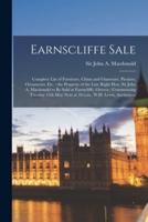 Earnscliffe Sale [Microform]