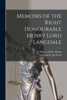 Memoirs of the Right Honourable Henry Lord Langdale