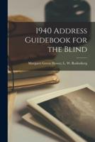 1940 Address Guidebook for the Blind