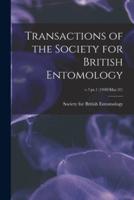 Transactions of the Society for British Entomology; V.7