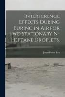 Interference Effects During Buring in Air for Two Stationary N-Heptane Droplets.