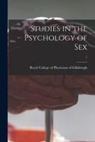 Studies in the Psychology of Sex; 1