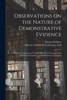 Observations on the Nature of Demonstrative Evidence