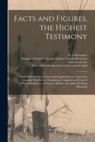 Facts and Figures, the Highest Testimony [Microform]