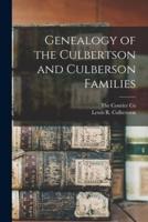 Genealogy of the Culbertson and Culberson Families