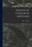 Design of Concrete Mixtures