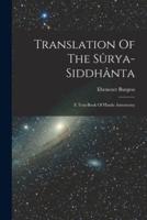 Translation Of The Sûrya-Siddhânta