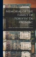 Memorial of the Family of Forsyth' De Fronsac