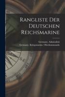 Rangliste Der Deutschen Reichsmarine