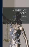 Manual of Coorg