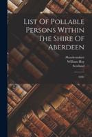 List Of Pollable Persons Within The Shire Of Aberdeen