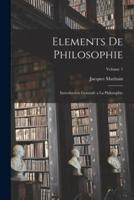 Elements De Philosophie