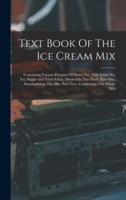 Text Book Of The Ice Cream Mix