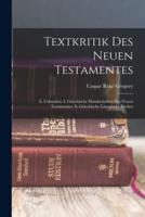 Textkritik Des Neuen Testamentes