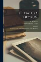 De Natura Deorum; Academica; With an English Translation by H. Rackham