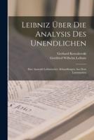 Leibniz Über Die Analysis Des Unendlichen