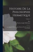 Histoire De La Philosophie Hermetique