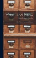 What Is an Index