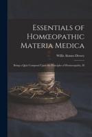Essentials of Homoeopathic Materia Medica
