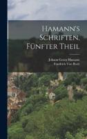 Hamann's Schriften. Fünfter Theil