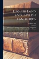 English Land and English Landlords