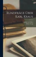 Rundfräge Über Karl Kraus