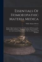 Essentials Of Homoeopathic Materia Medica