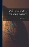 Value and Its Measurement