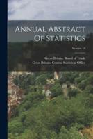 Annual Abstract Of Statistics; Volume 14