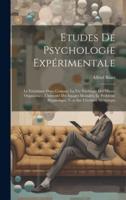 Etudes De Psychologie Expérimentale