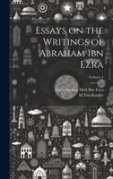 Essays on the Writings of Abraham Ibn Ezra; Volume 4